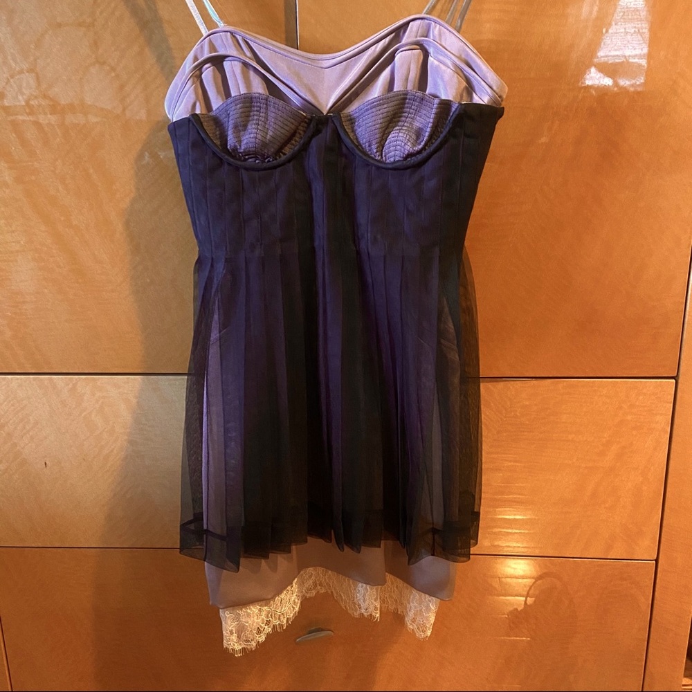 EUC BCBG Runway strapless corset organza dress 8